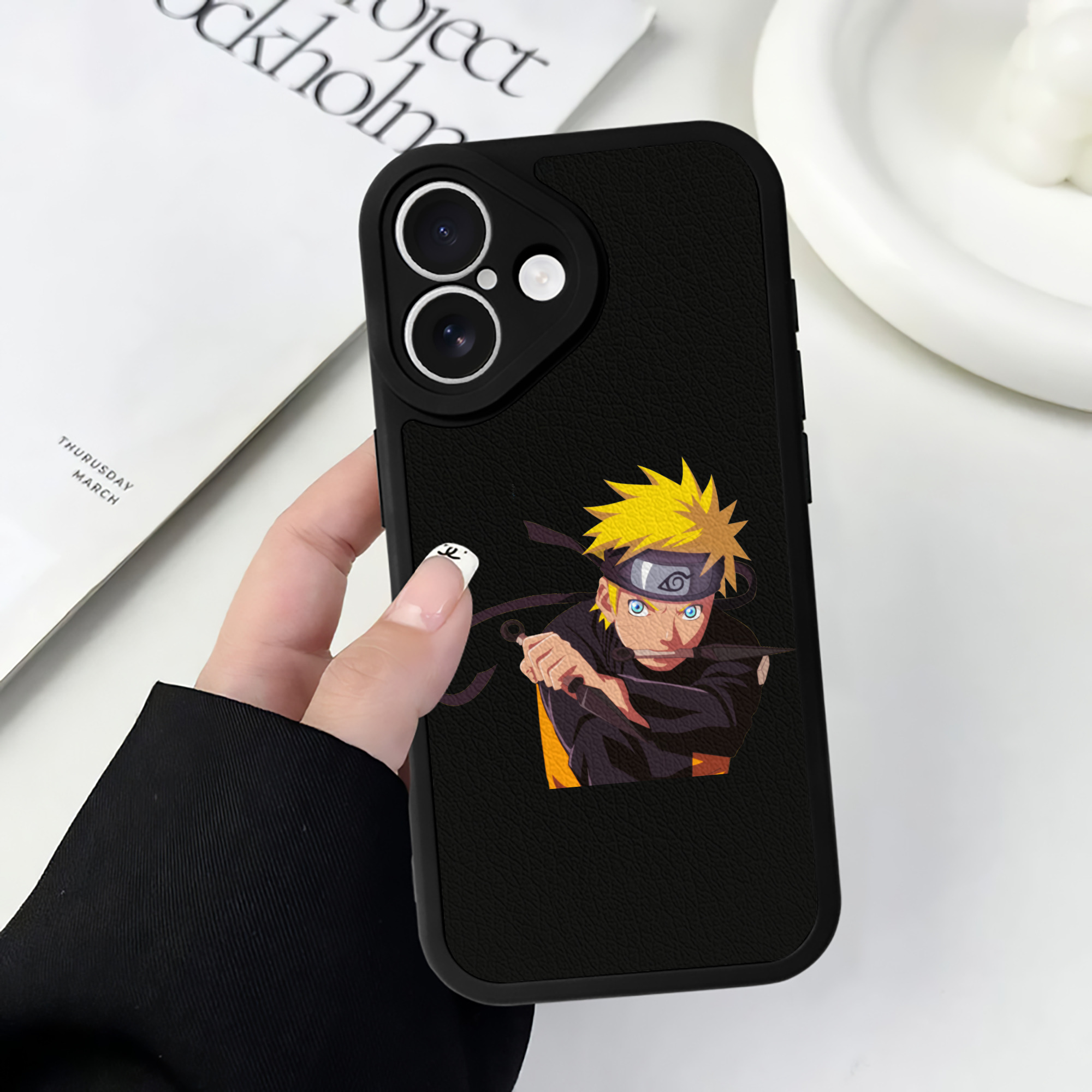 （画像用） NARUTO -ナルト- うずまき ナルト Uzumaki Naruto 【iPhone 16シリーズ対応】シリコンスマホケース（レザー調） 材質：シリコン